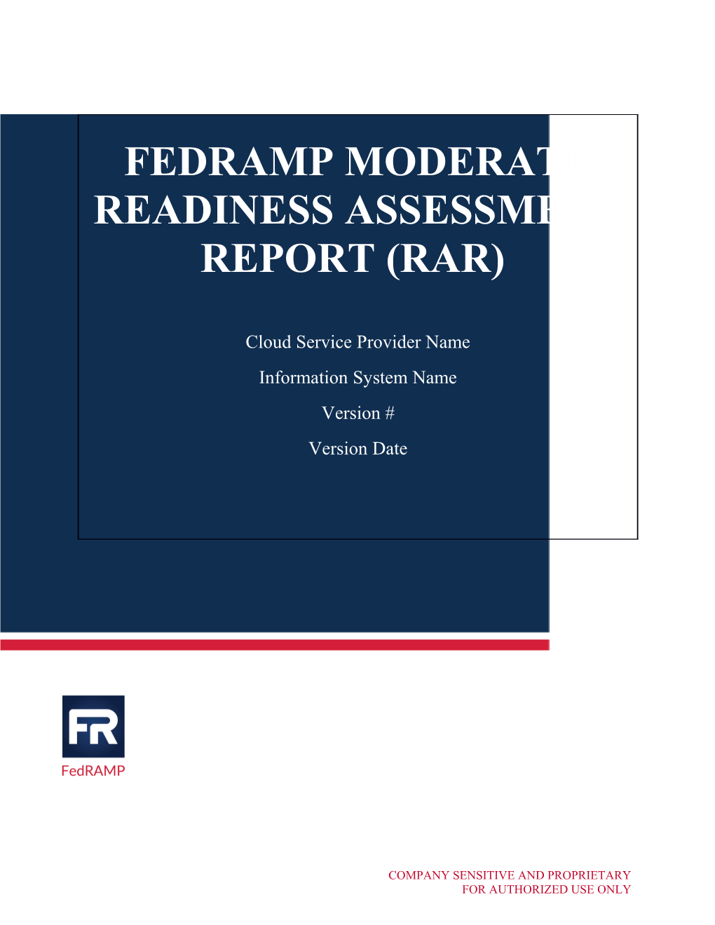 Fedramp Moderate Readiness Assessment Report (RAR)