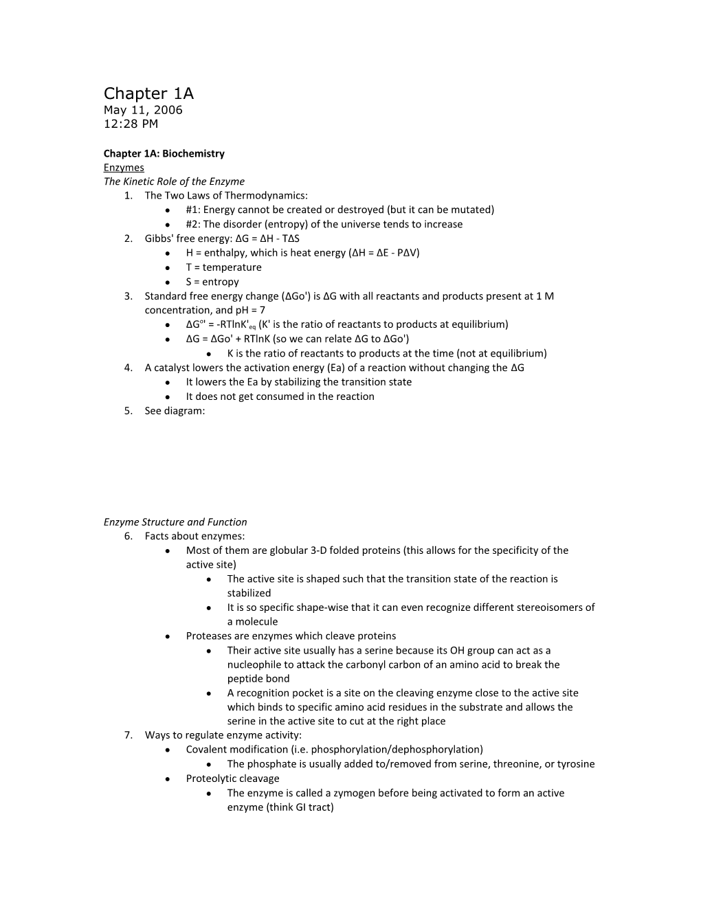 Chapter 1A: Biochemistry