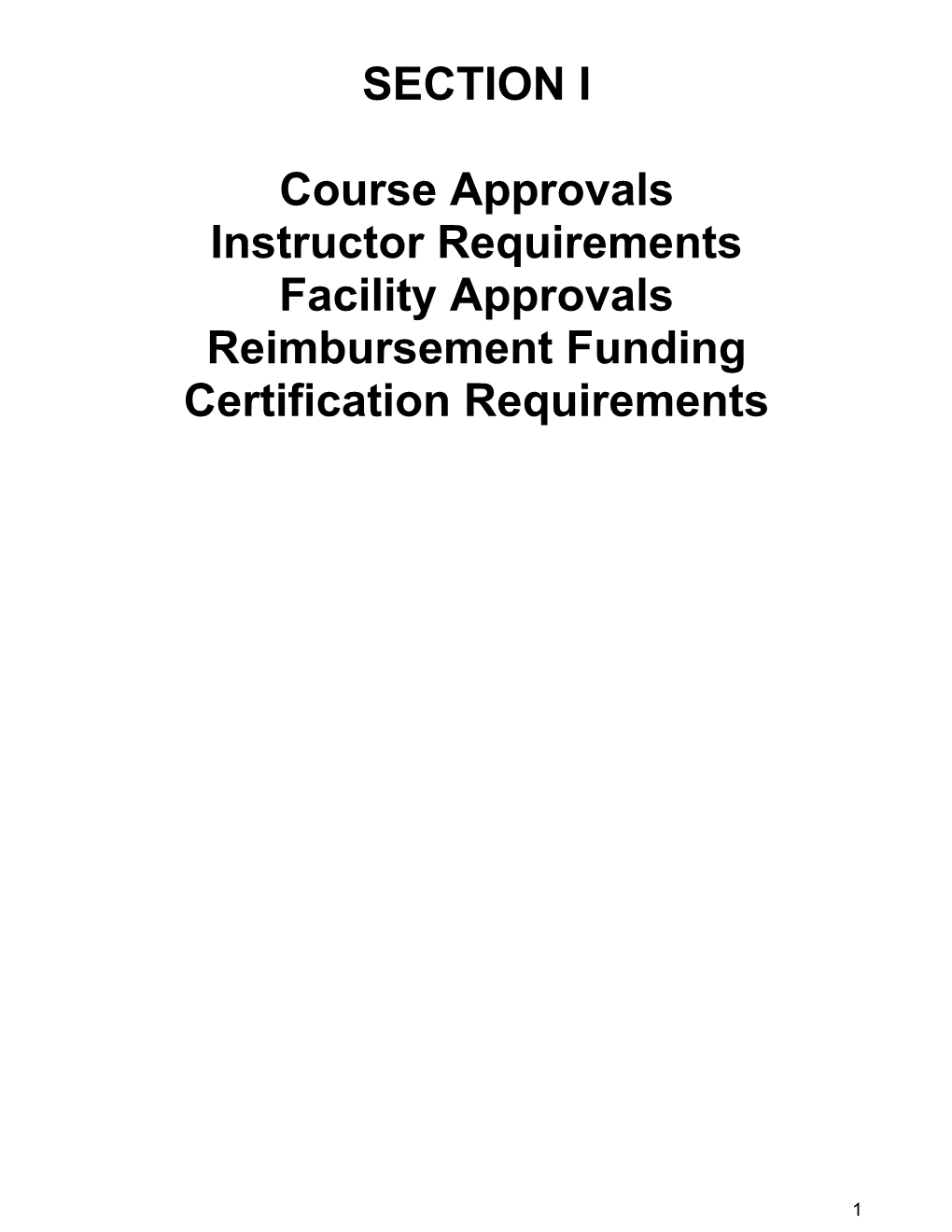 Course Approvals