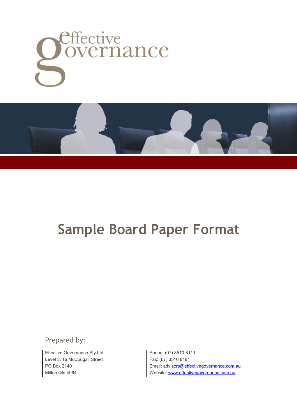 Sample Board Paper Format