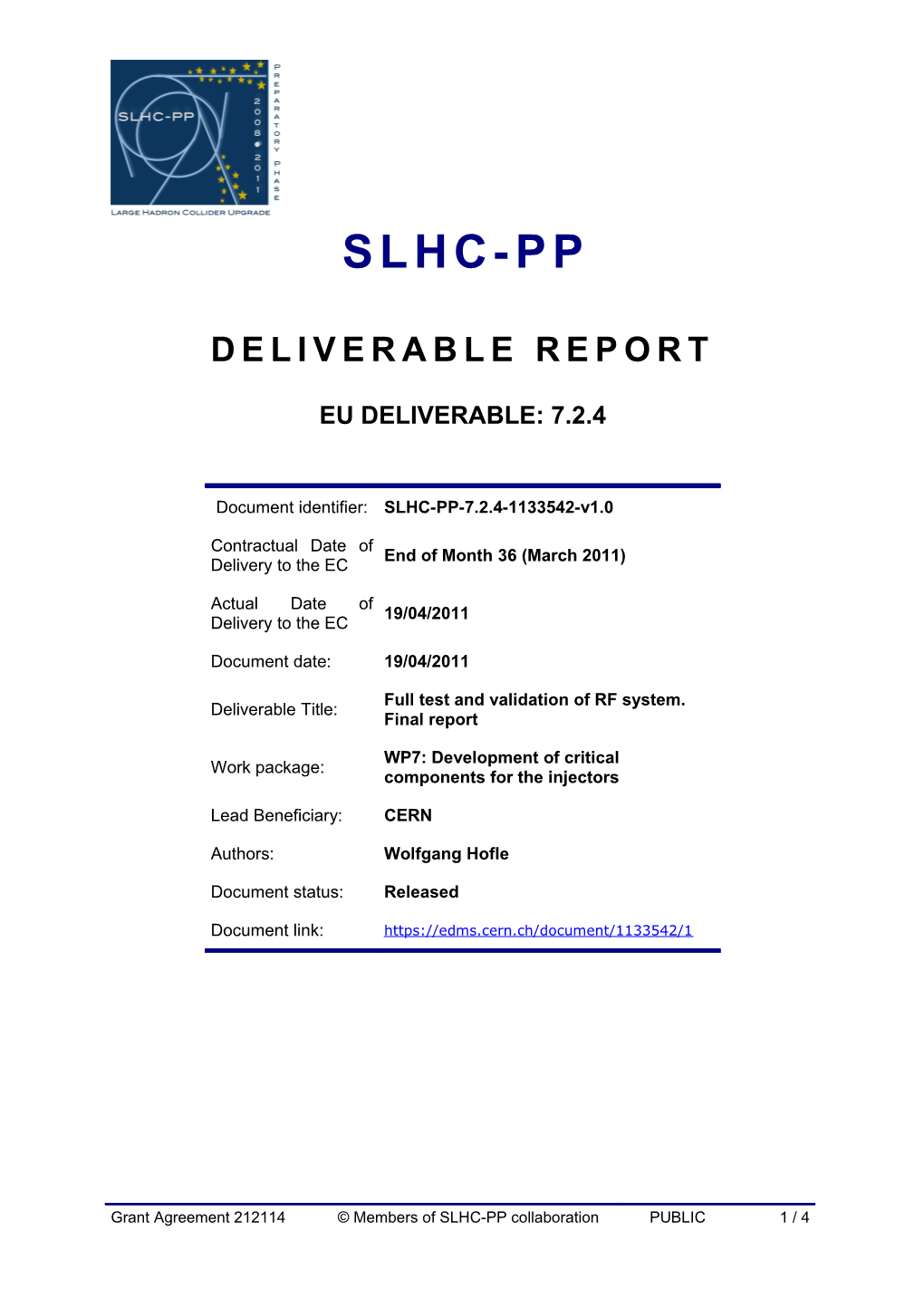 Deliverable Report