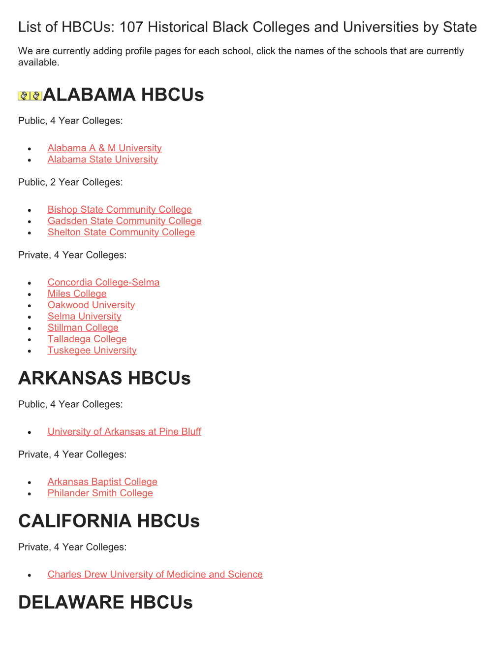 List of Hbcus: 107 Historical Black Colleges and Universities by State