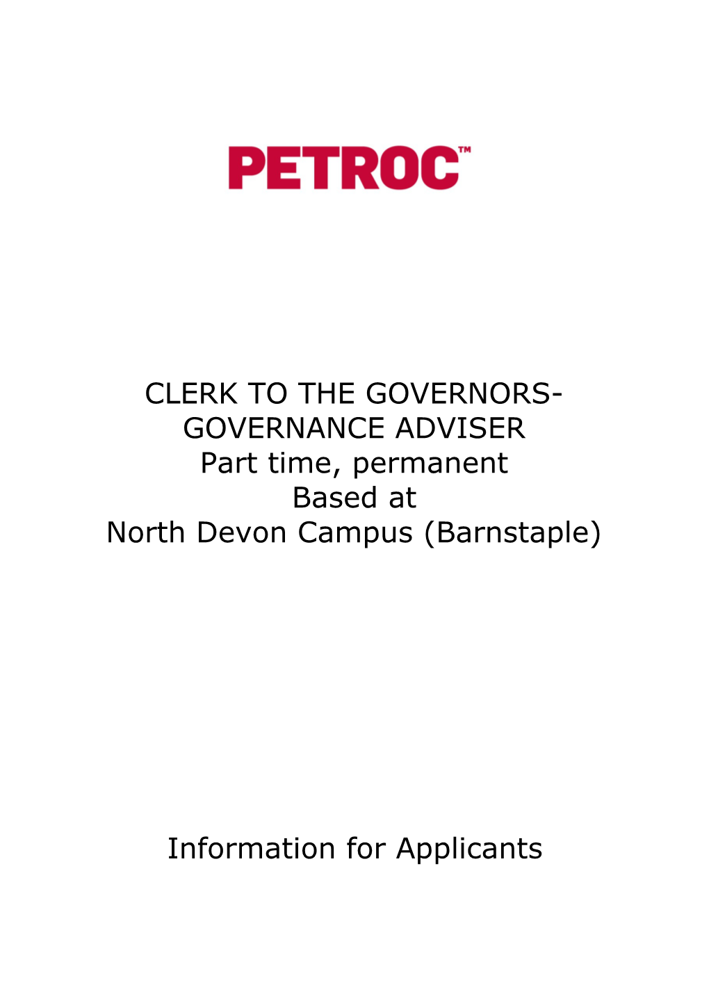 Clerk to the Governors- Governance Adviser