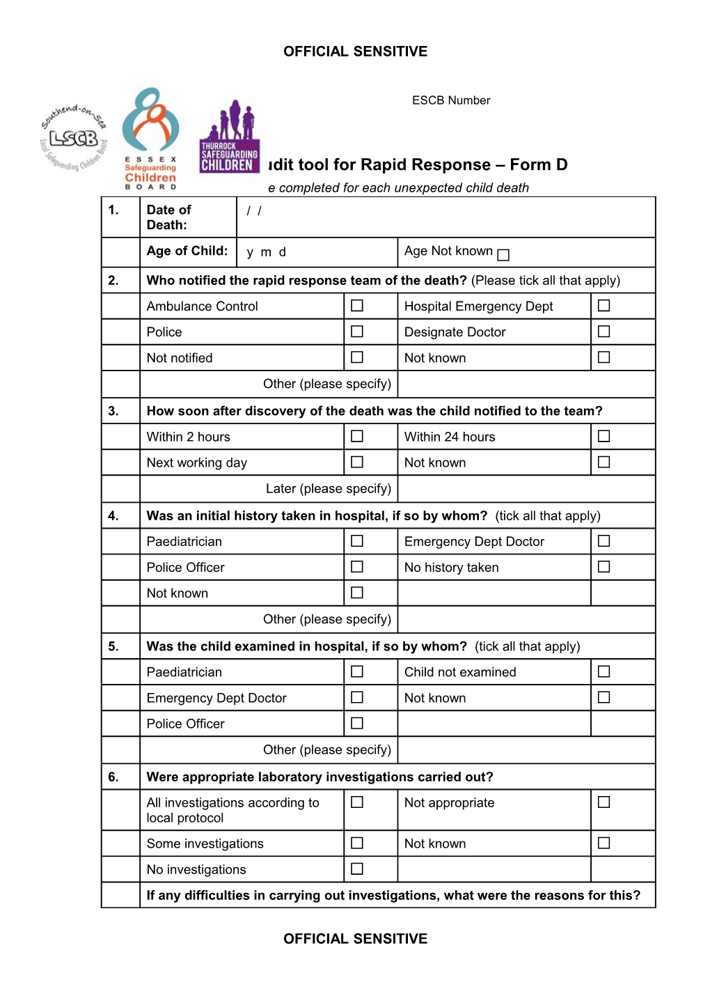 Audit Tool for Rapid Response