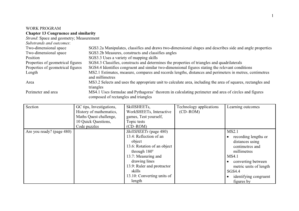 Chapter 13 Congruence and Similarity