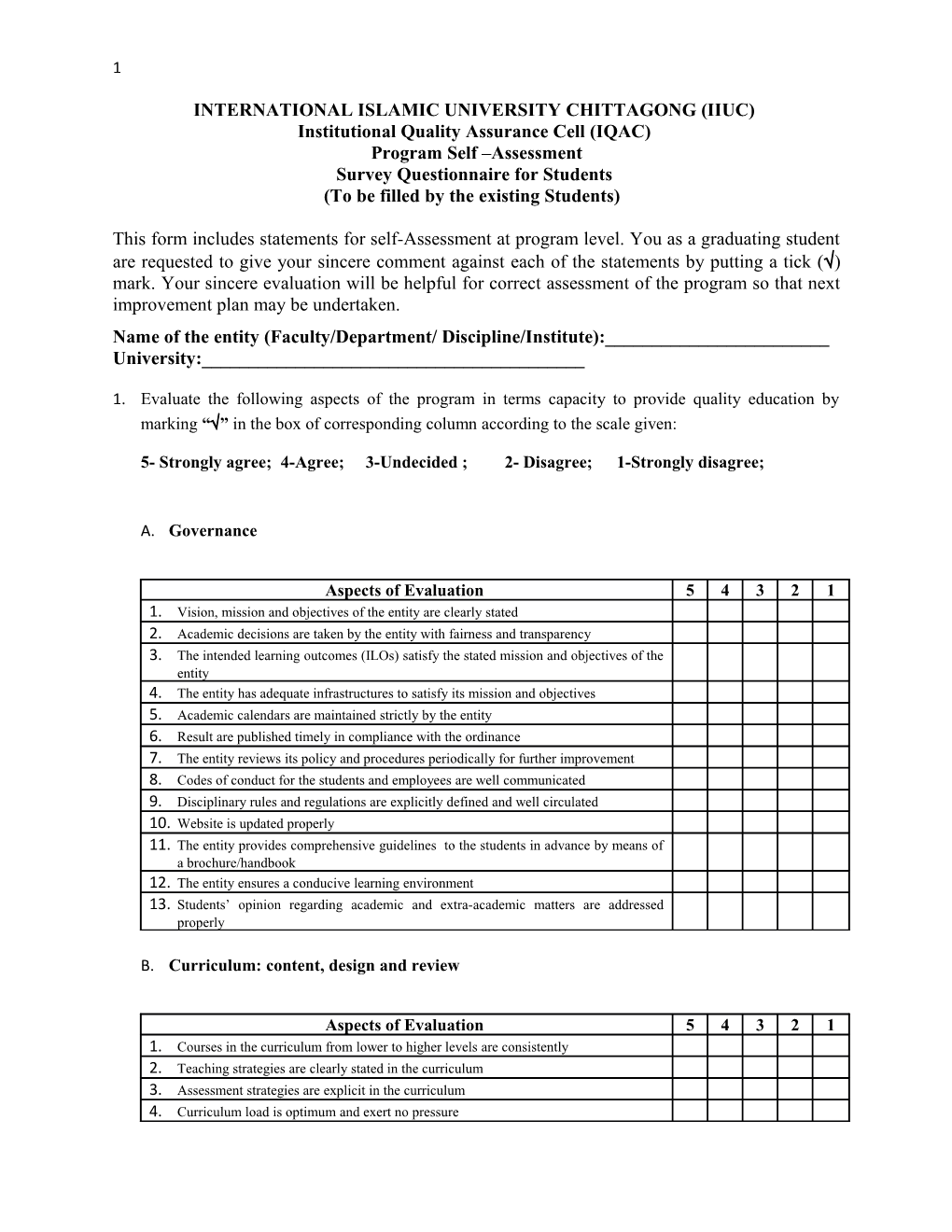 International Islamic University Chittagong (Iiuc)