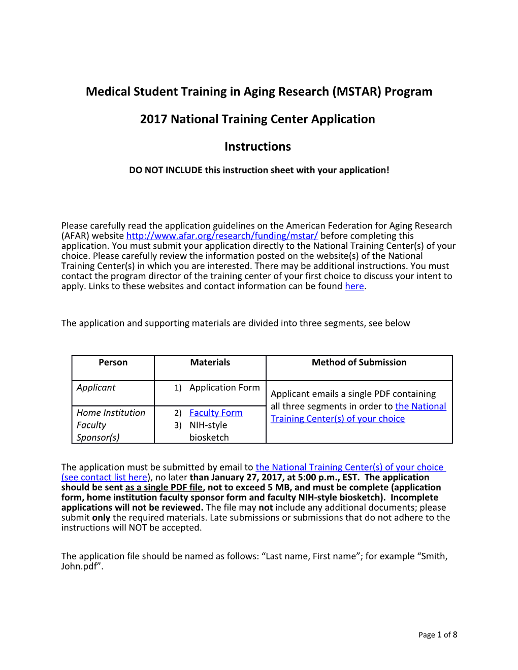 Medical Student Training in Aging Research (MSTAR) Program