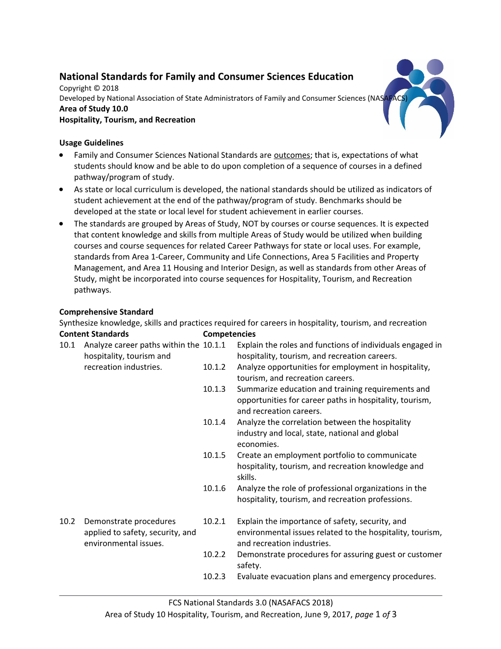 FCS National Standards 3.0 (NASAFACS 2018)