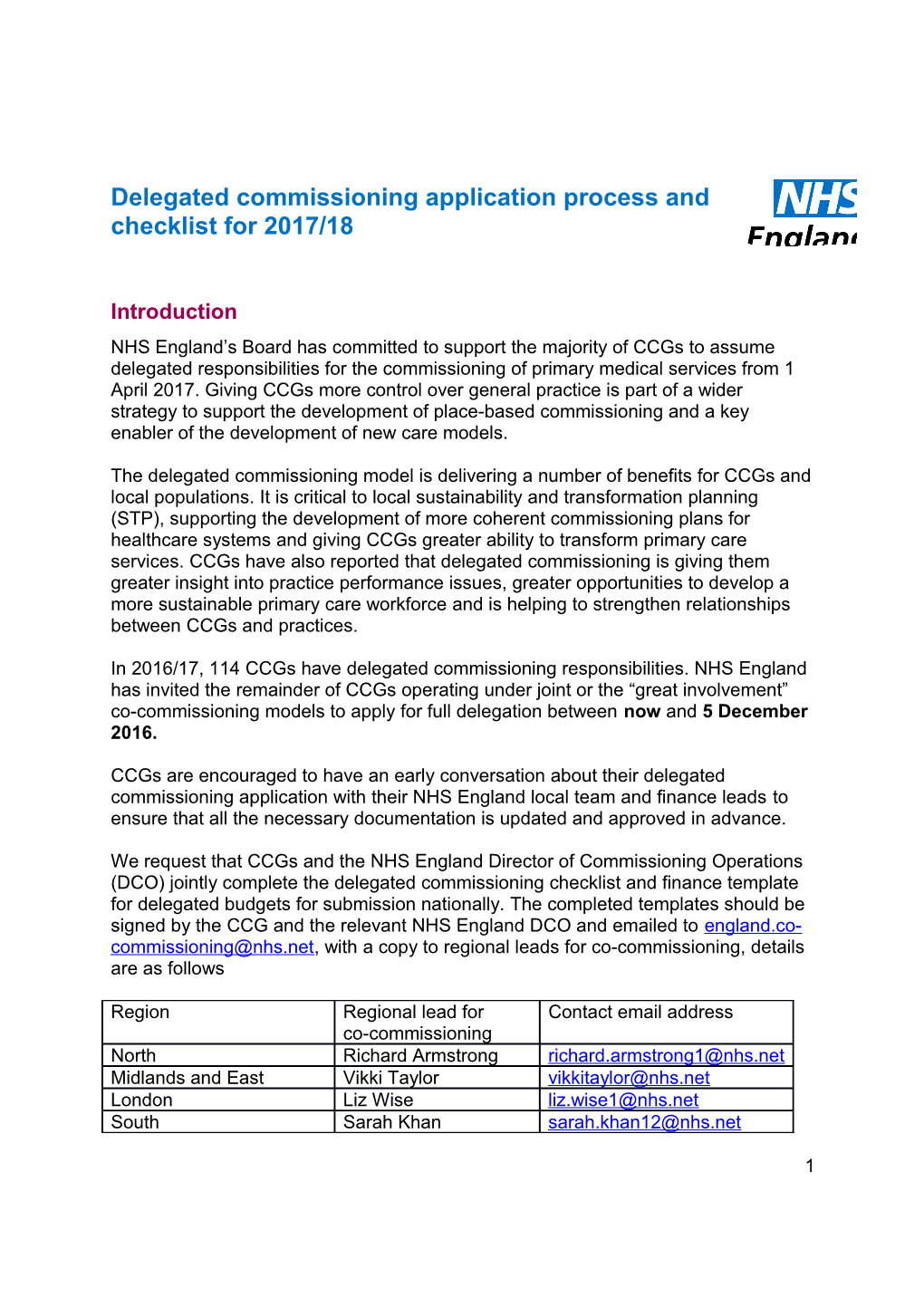 NHS England Policy Template 4 - No Photo on Cover