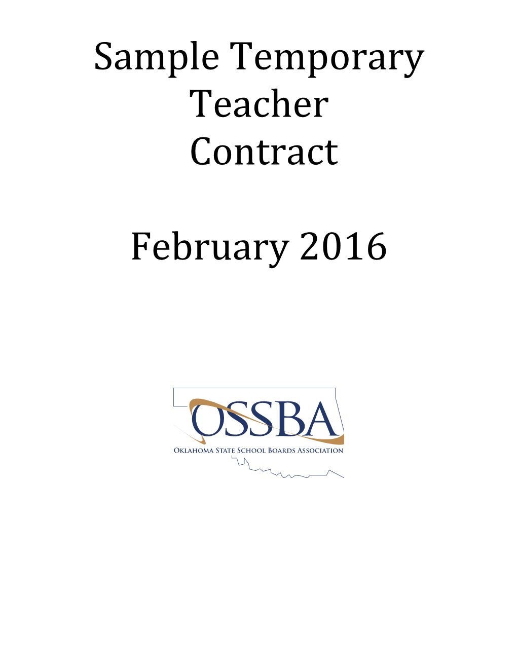 Temporary Teacher Contract