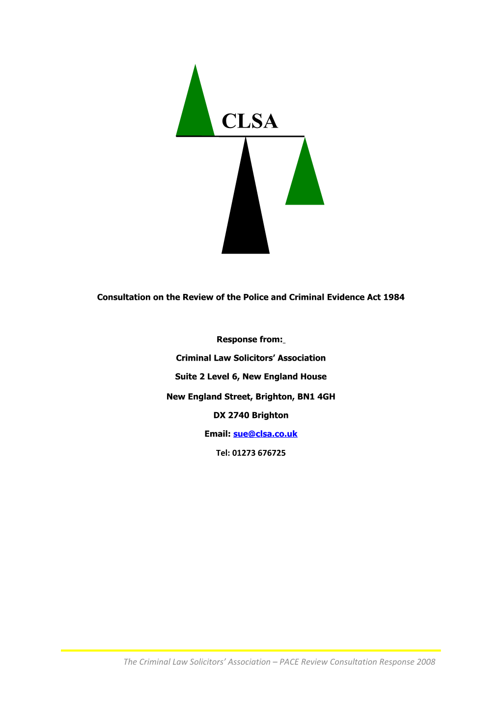 Criminal Law Solicitors Association