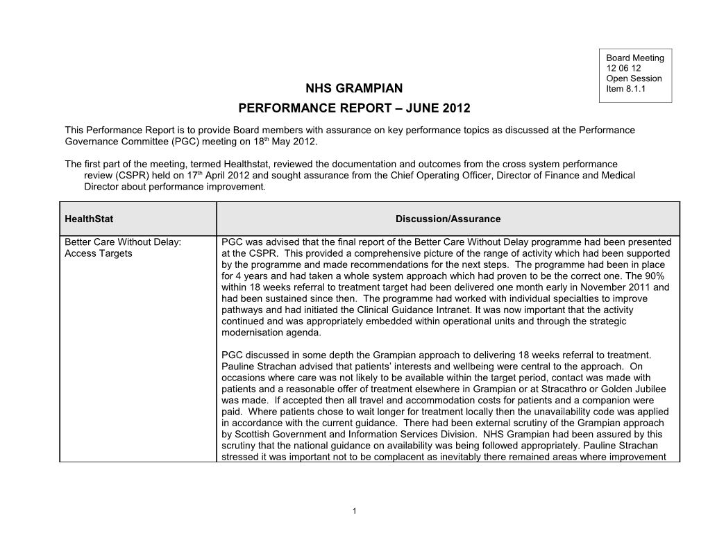 Item 8.1.1 for 12 Jun 12 PGC Report to Bd