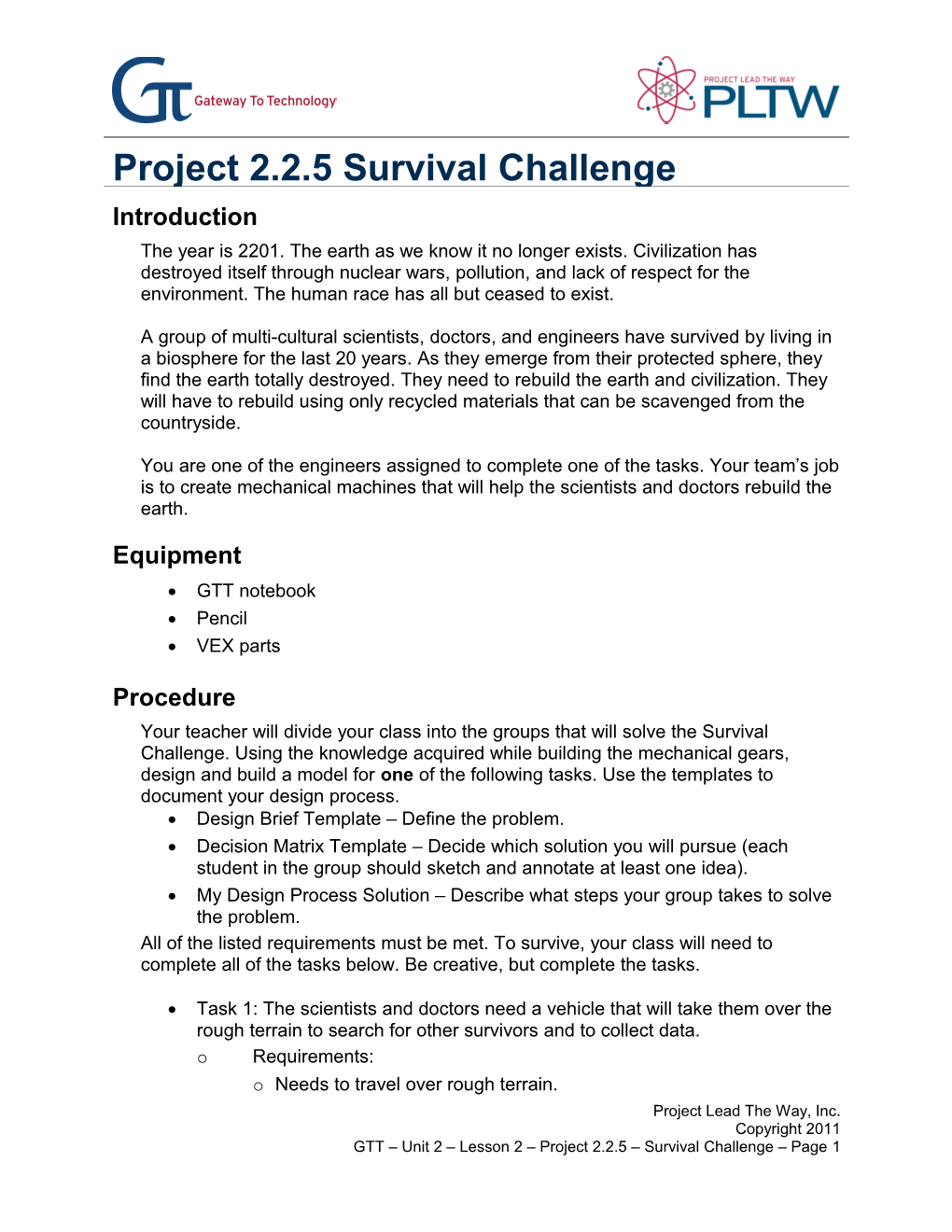 Activity 2.2.5 Survival Challenge
