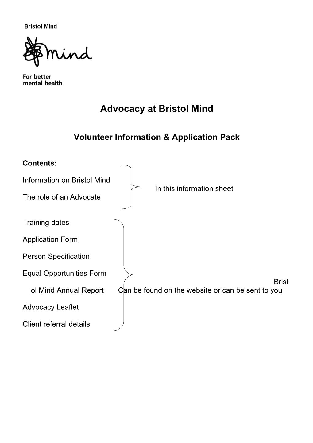 Volunteer Information & Application Pack