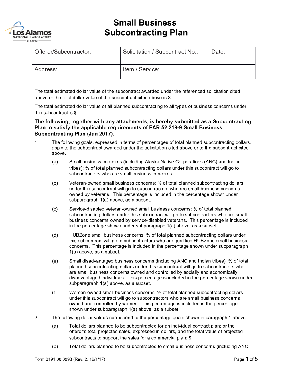 Form 3191.00.0993 (Rev. 2, 12/1/17)Page 1 of 6