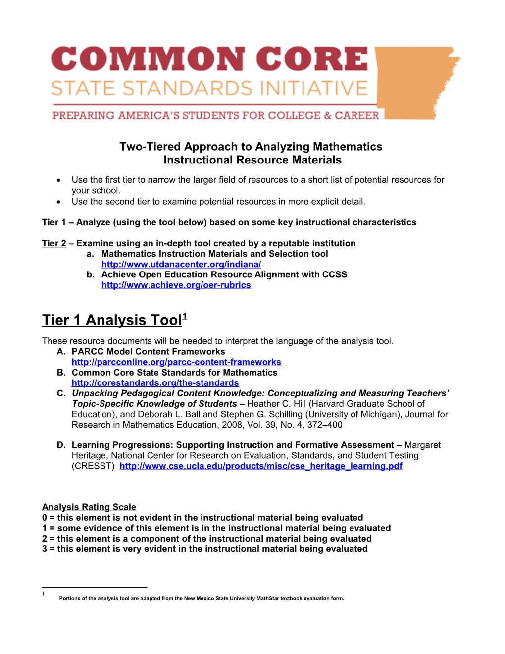 Two-Tiered Approach to Analyzing Mathematics