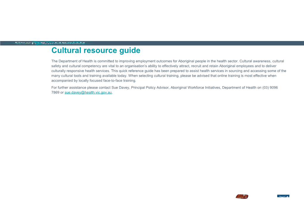 Cultural Resource Guide
