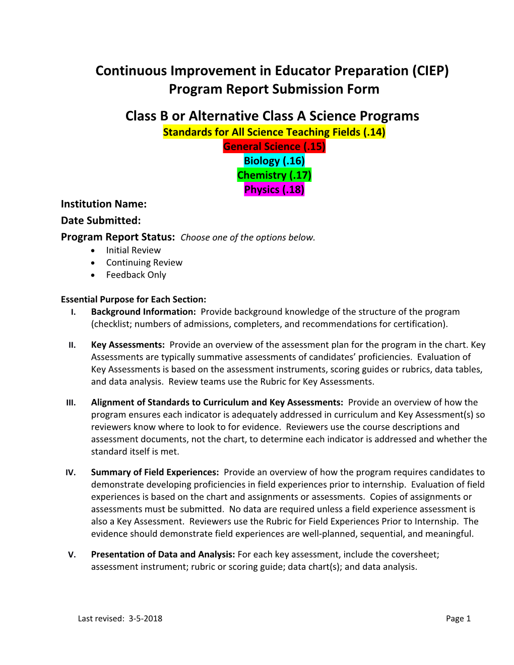 CIEP Template 14 - 18 All Sciences