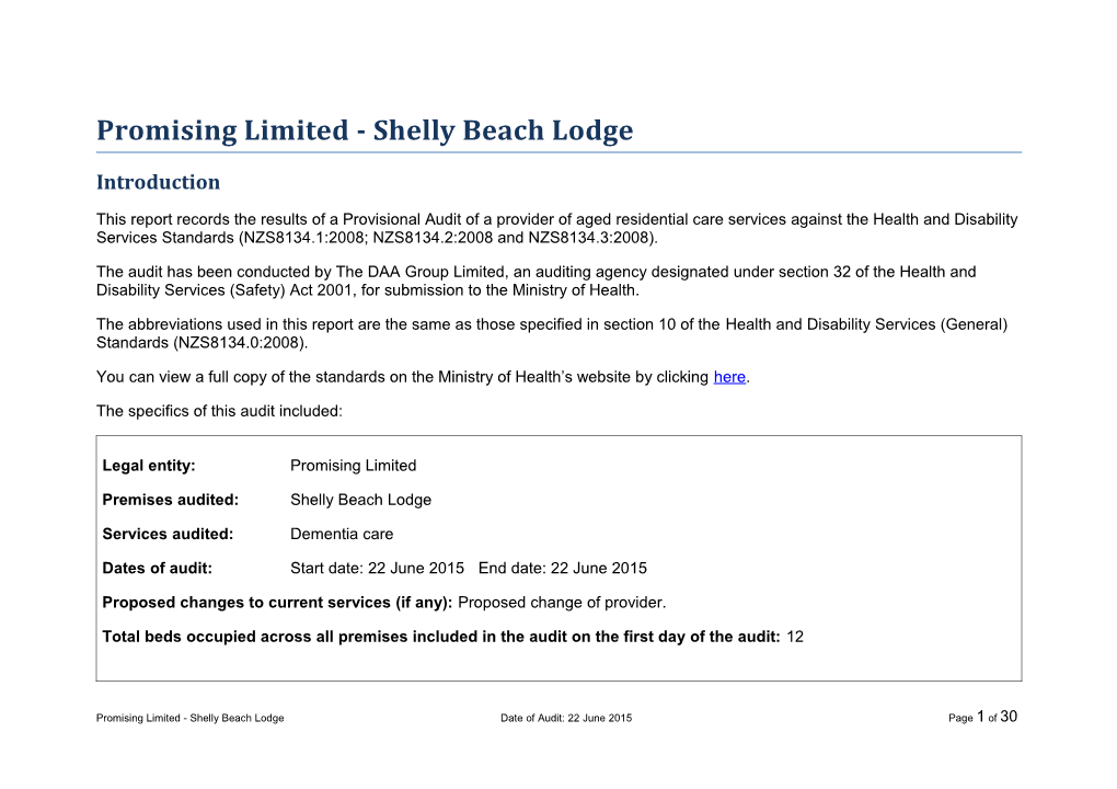 Promising Limited - Shelly Beach Lodge