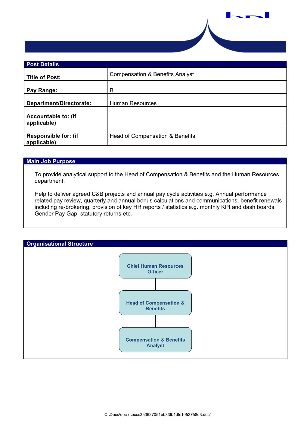 Prepare Data for Compensation and Benefits Analyses