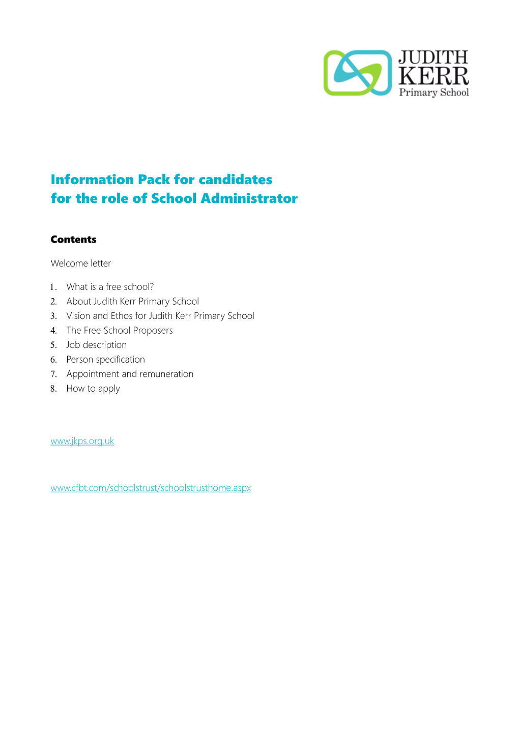 Information Pack for Candidates