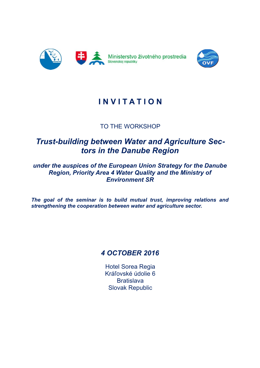 Trust-Building Between Water and Agriculture Sectors in the Danube Region