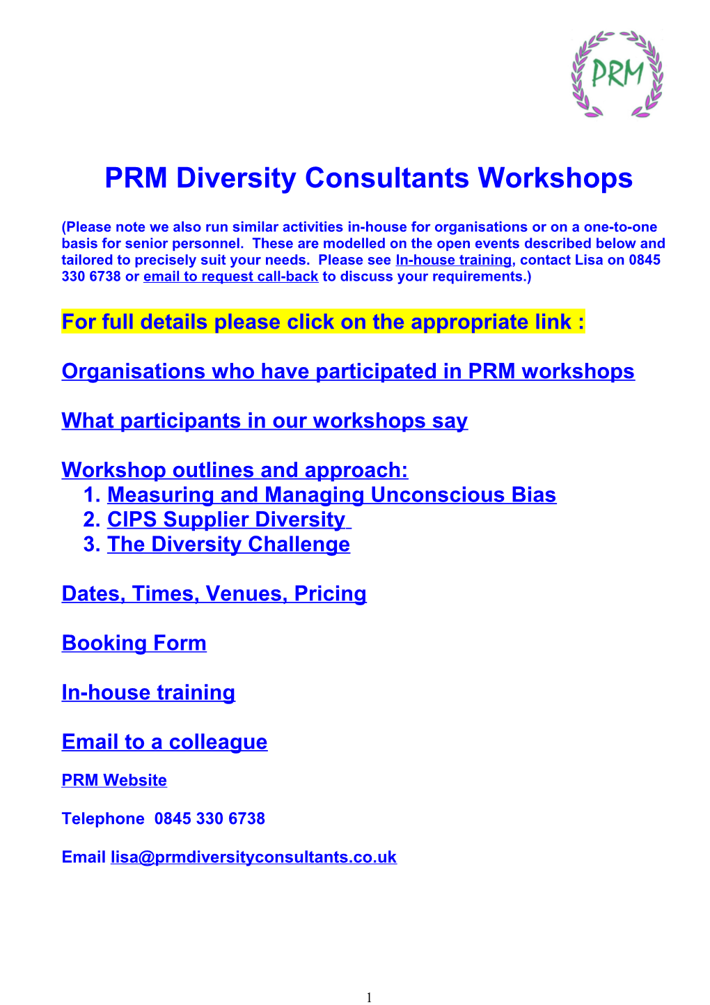 PRM Diversity Services