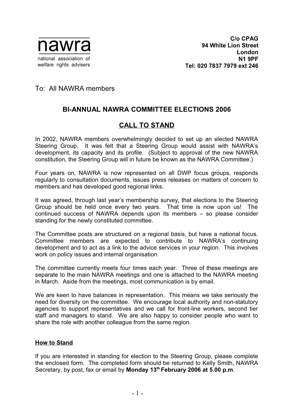 Bi-Annual Nawra Committee Elections 2006