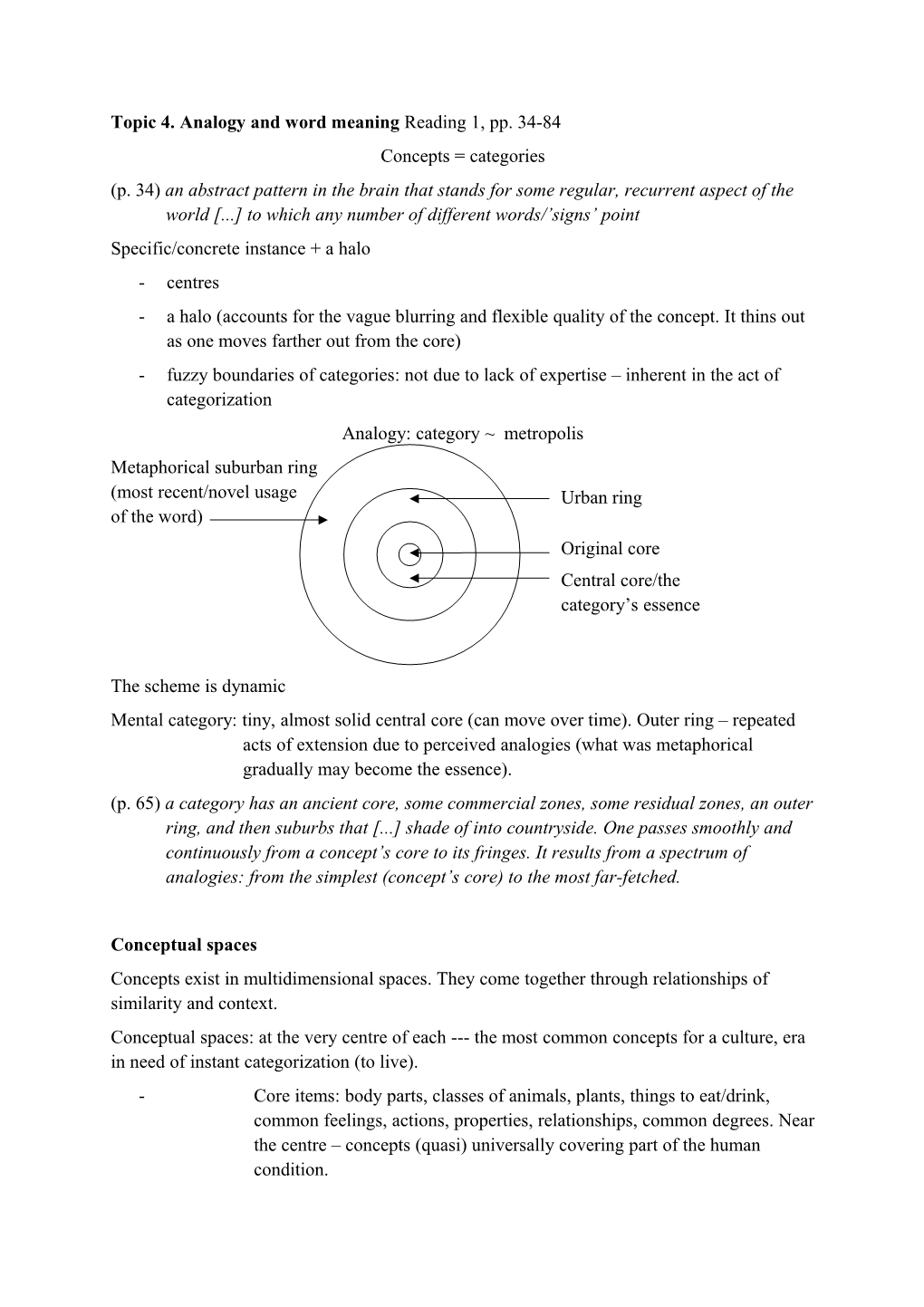 Topic 4. Analogy and Word Meaning Reading 1, Pp. 34-84