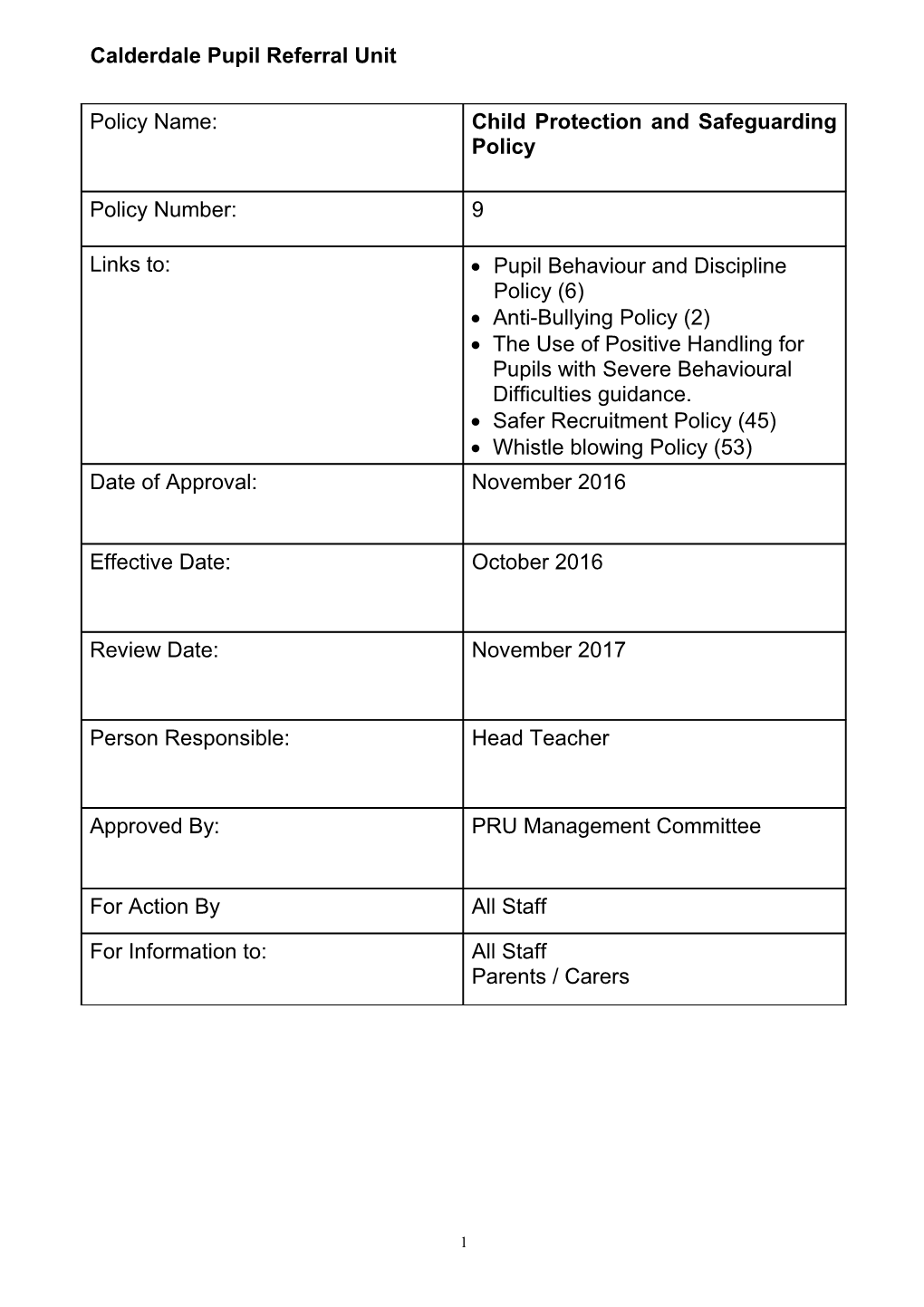 Calderdale Pupil Referral Unit