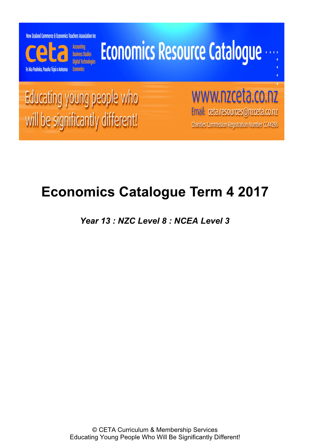 Year 13 : NZC Level 8 : NCEA Level 3