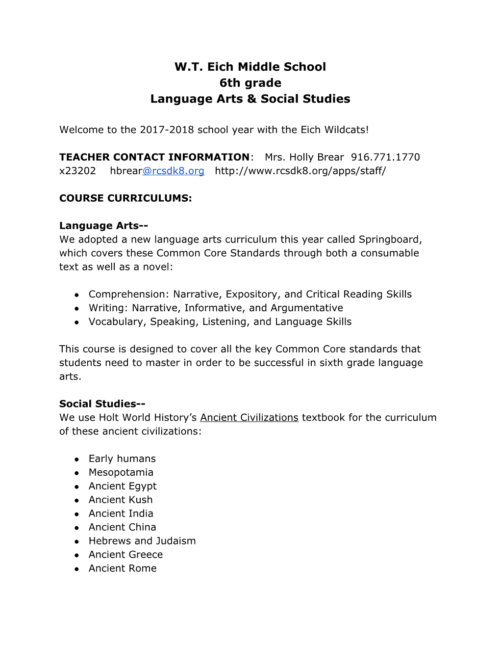 Language Arts & Social Studies