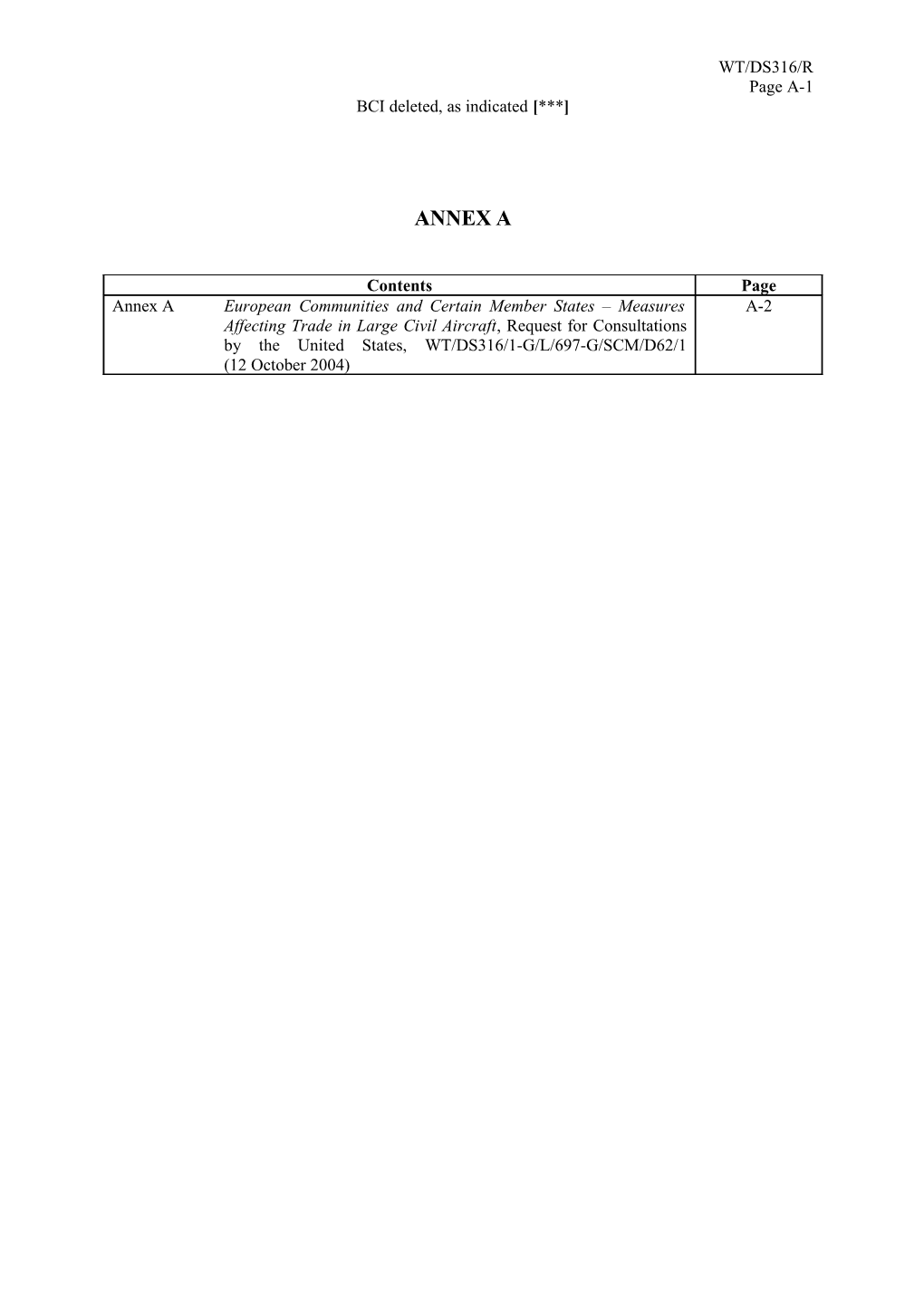 European Communities and Certain Memberstates Measures Affecting Trade in Large Civil Aircraft