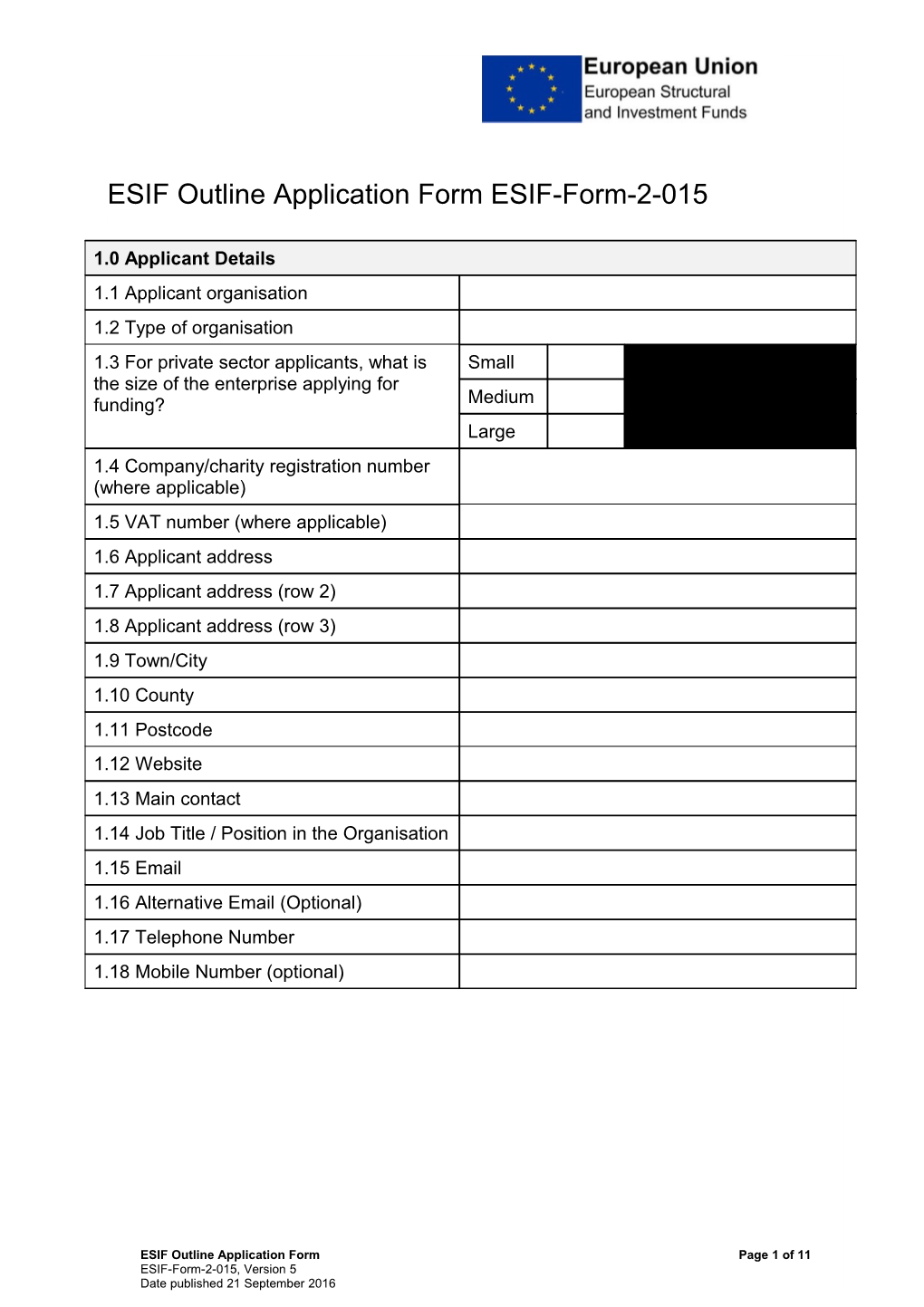 ESIF-Form-2-015 ESIF Outline Application Form V5