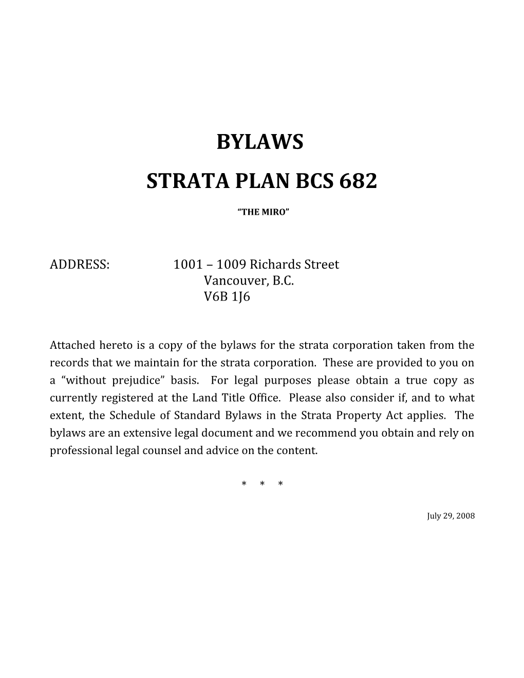 Strata Plan Bcs 682