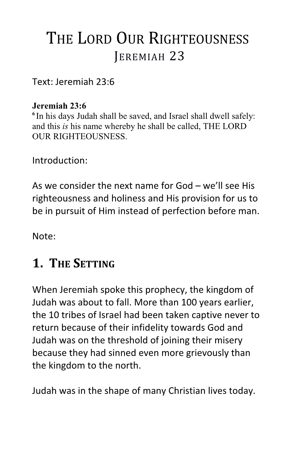 Judah Was in the Shape of Many Christian Lives Today
