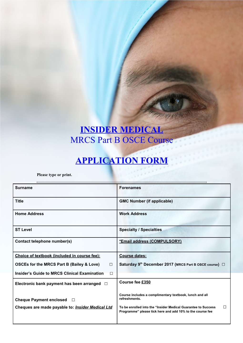 MRCS Part B OSCE Course