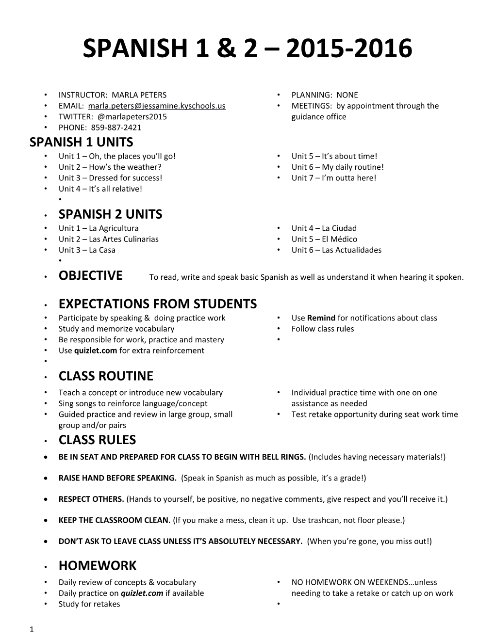 MEETINGS: by Appointment Through the Guidance Office