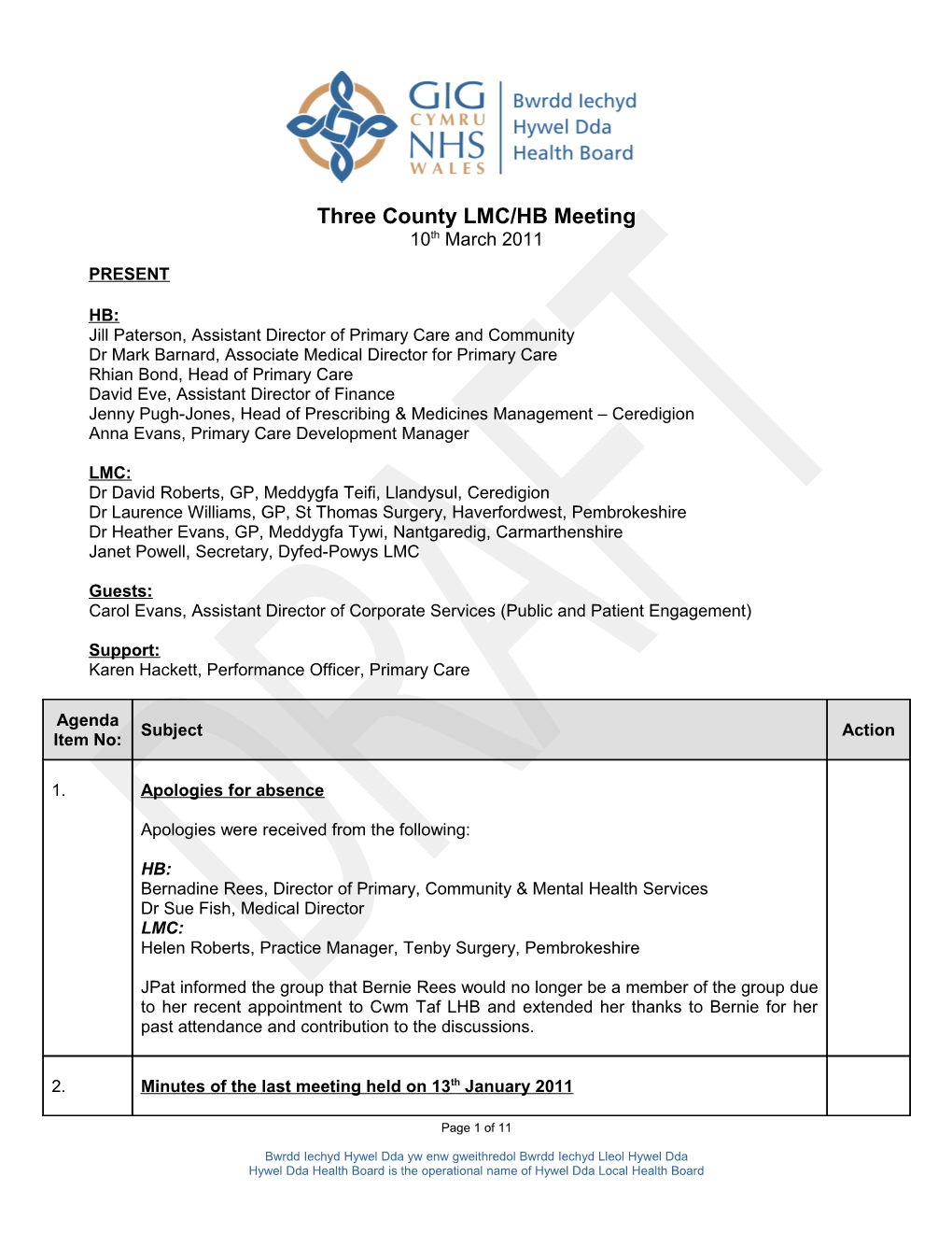 Three County LMC/HB Meeting