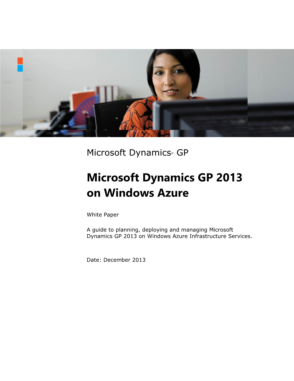 Microsoft Dynamics GP 2013 on Windows Azure