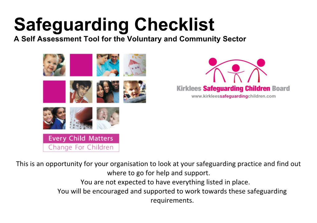 A Self Assessment Tool for the Voluntary and Community Sector