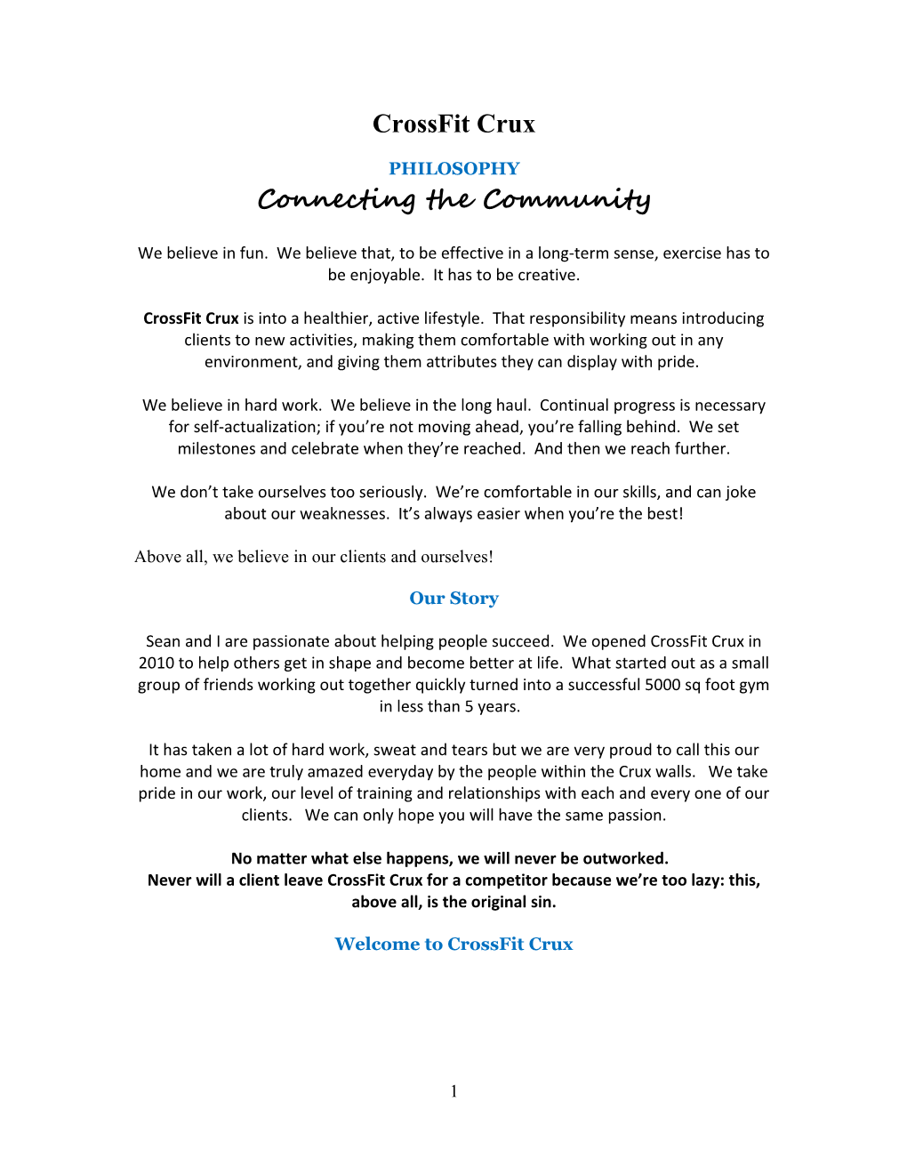 Connecting the Community