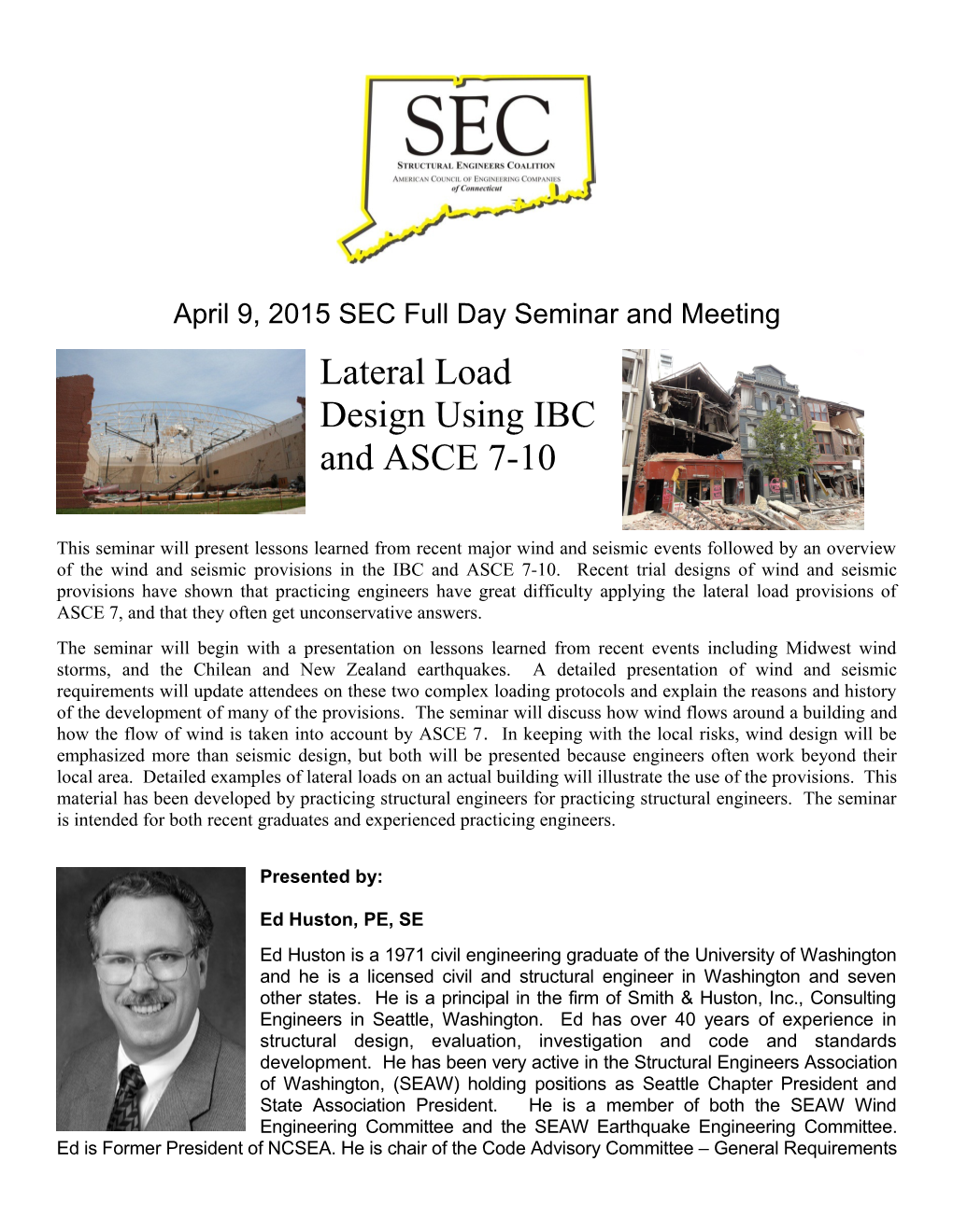 April 9, 2015 SEC Full Day Seminar and Meeting