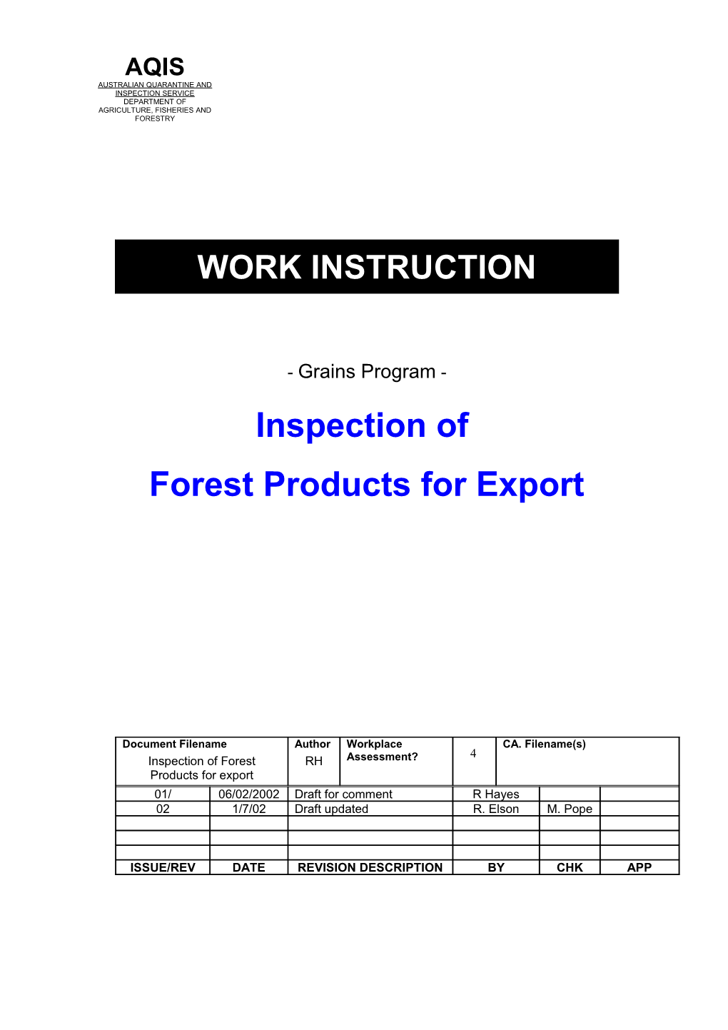 Forest Products for Export