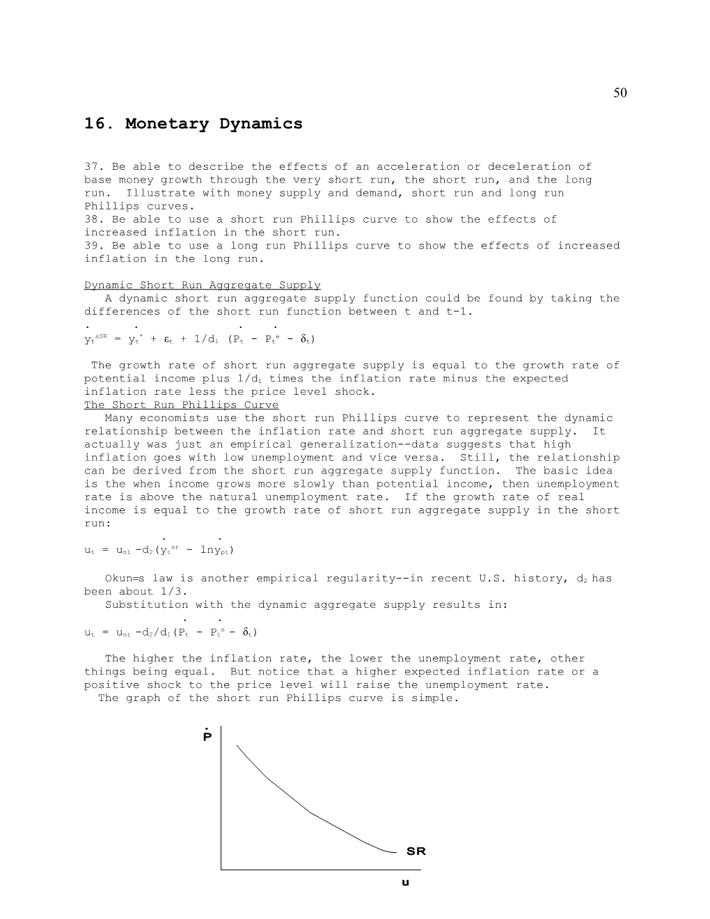 16. Monetary Dynamics