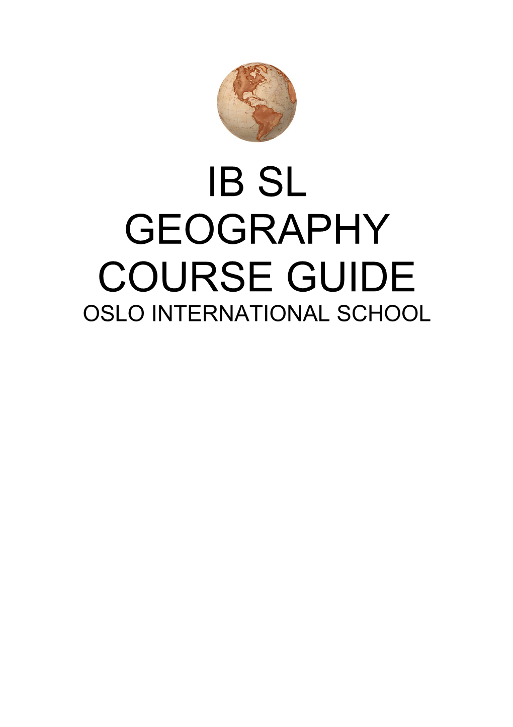 Course Guideoslo International School