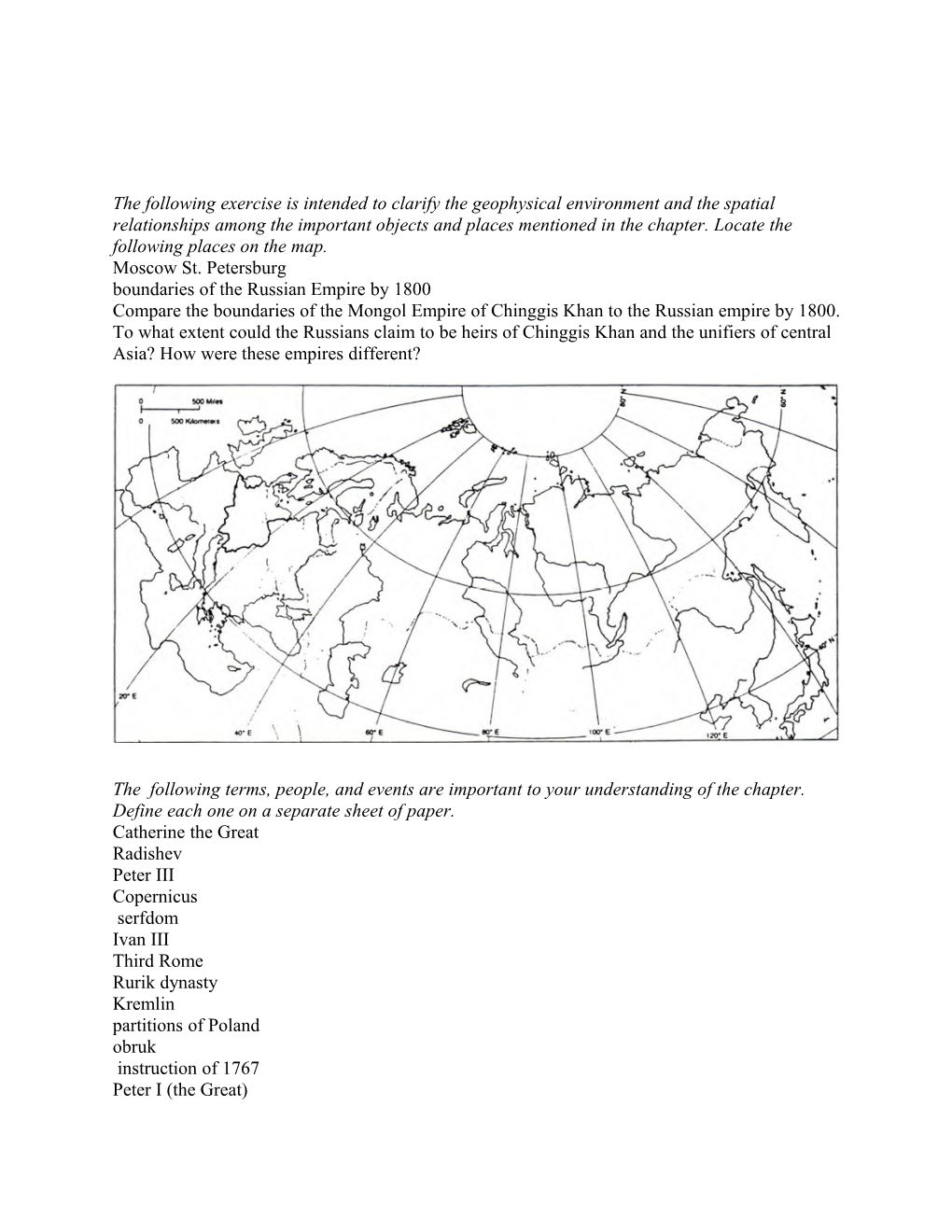 The Following Exercise Is Intended to Clarify the Geophysical Environment and the Spatial