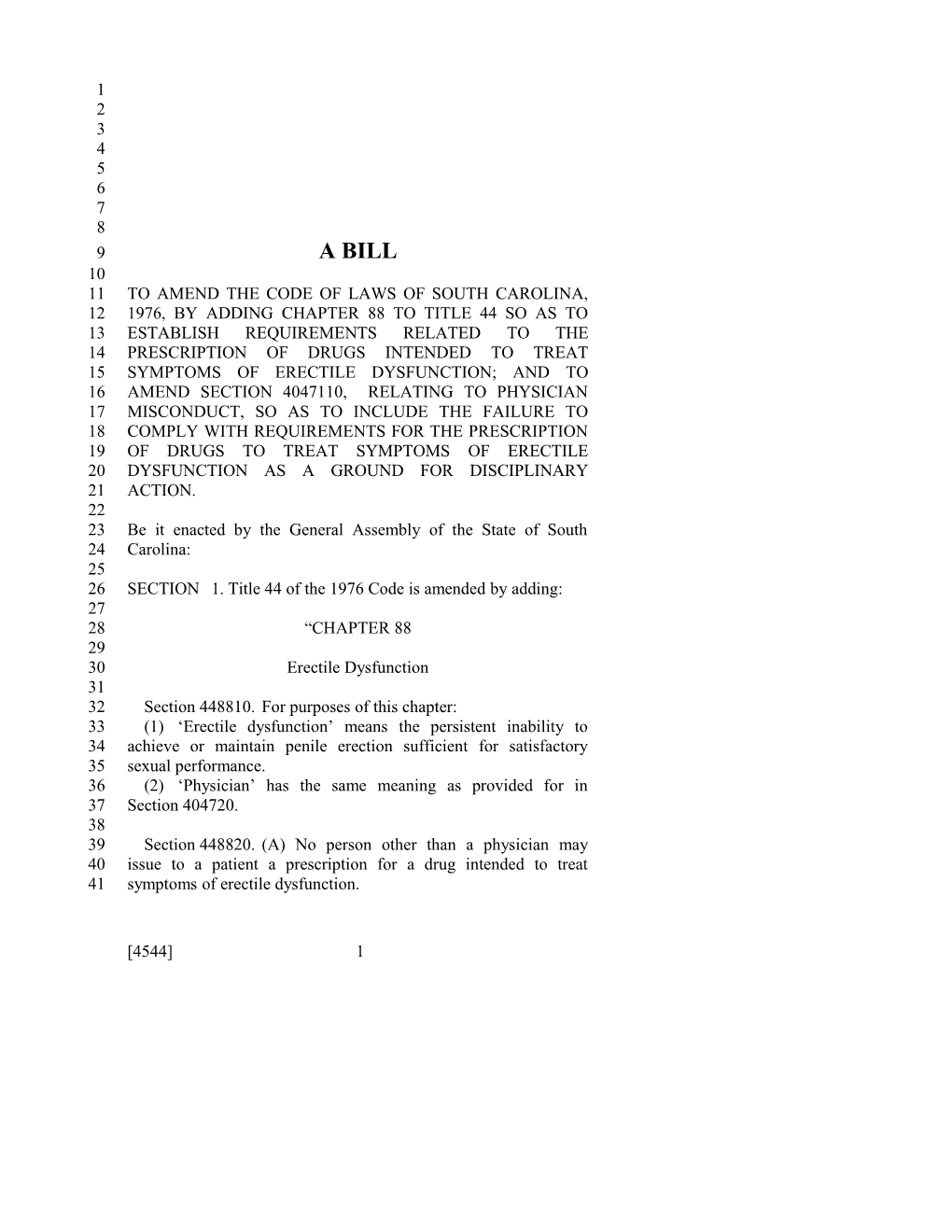 2015-2016 Bill 4544 Text of Previous Version (Dec. 10, 2015) - South Carolina Legislature Online