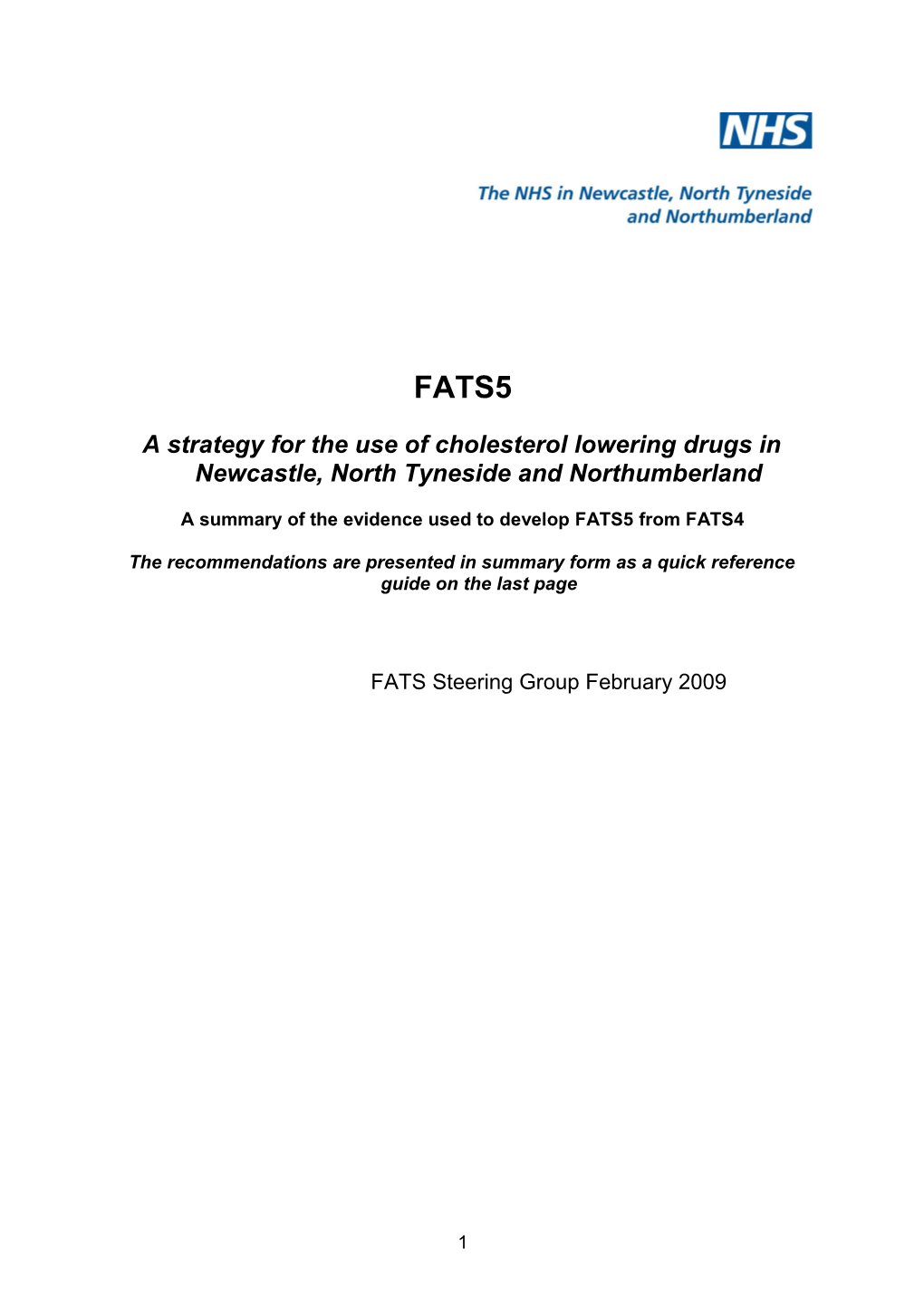 A Summary of the Evidence Used to Develop FATS5 from FATS4