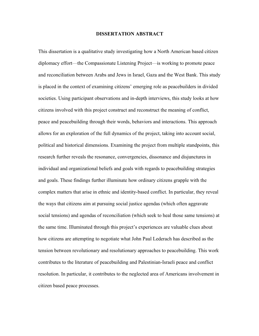 Dissertation Abstract